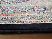 Hakamanesh Kakh Persian Black Red Rug