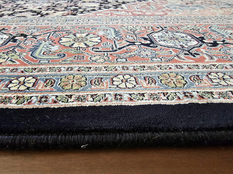 Hakamanesh Kakh Persian Black Red Rug