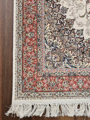Hakamanesh Aria Persian Cream Rose Rug