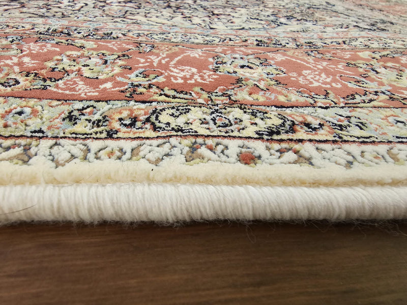 Hakamanesh Aria Persian Cream Rose Rug
