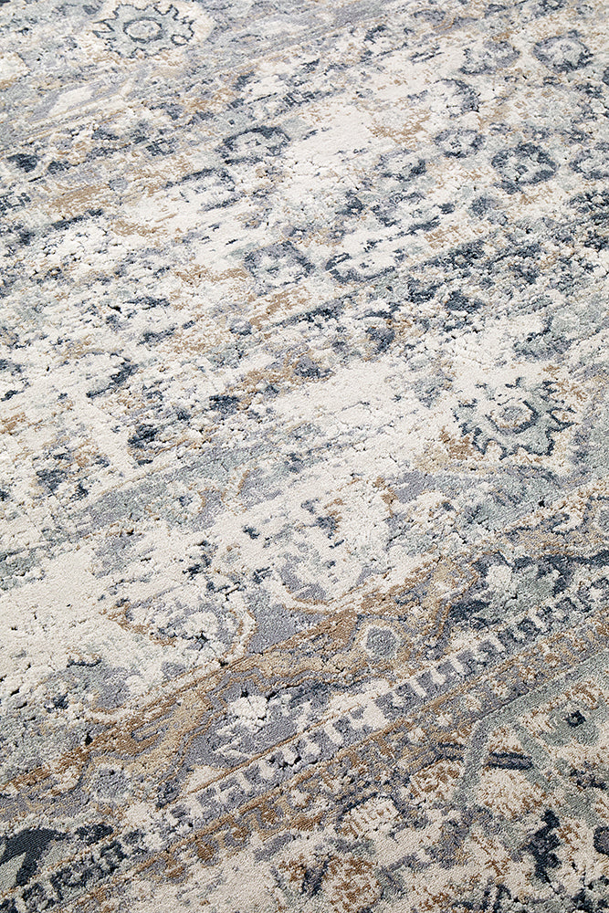 Esquire Segments Blue Runner Rug