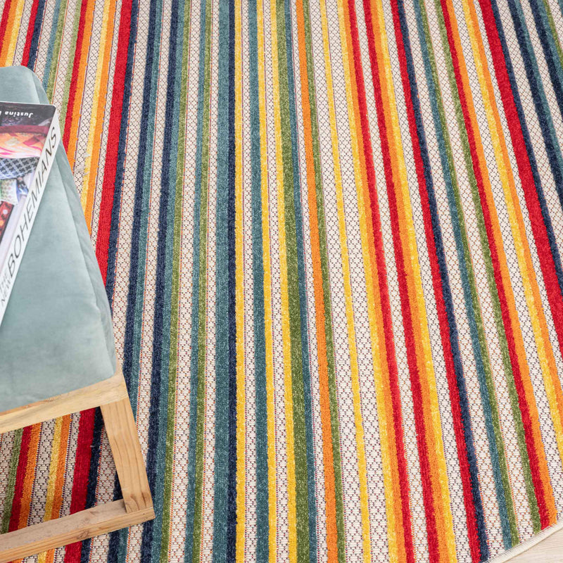 Fascination Line Multi Round Rug