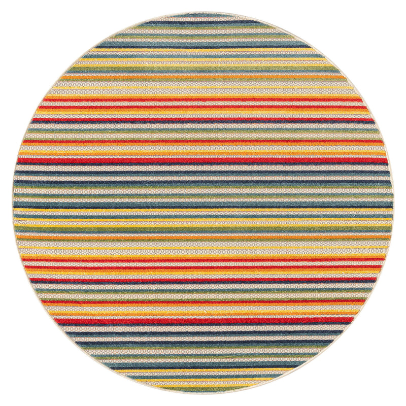 Fascination Line Multi Round Rug