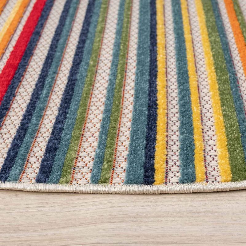 Fascination Line Multi Round Rug