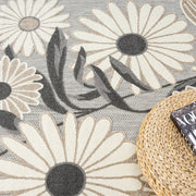 Fascination Flower Silver Rug
