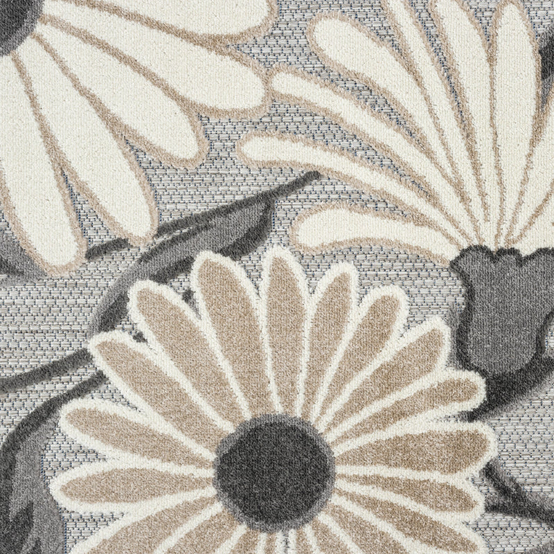Fascination Flower Silver Rug