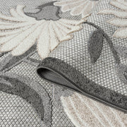 Fascination Flower Silver Rug