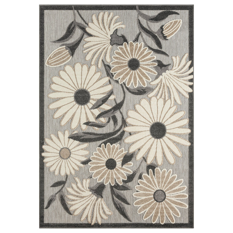 Fascination Flower Silver Rug