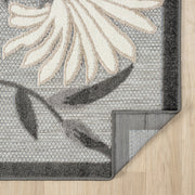 Fascination Flower Silver Rug