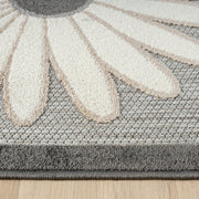 Fascination Flower Silver Rug