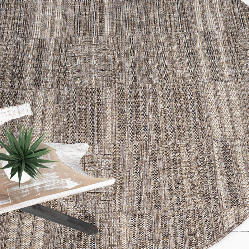 Paseo Stroll Earth Round Rug