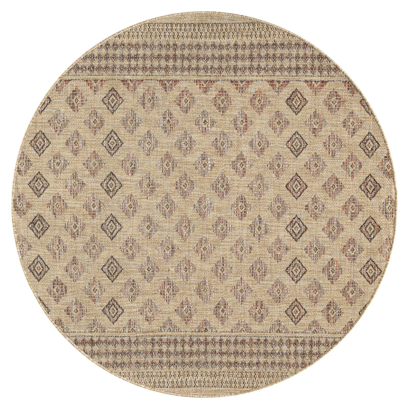 Paseo Saunter Fawn Round Rug