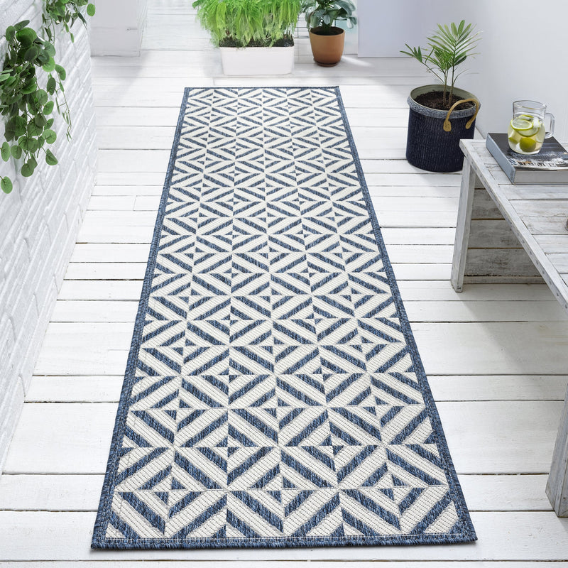 Portico Aqua Runner Rug