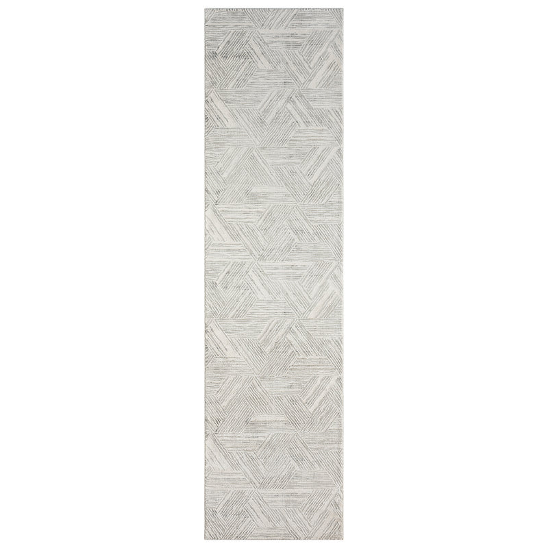 Portise Cortland Light Grey Runner Rug