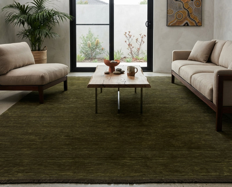 Prescott Wool Green Rug