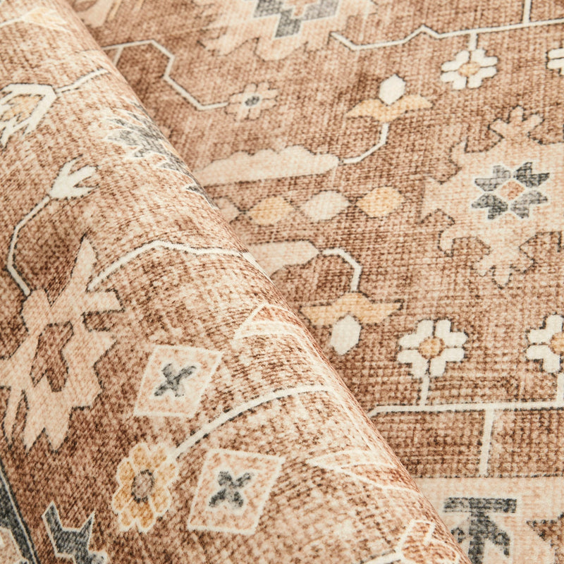 Vivify Luca Brown Washable Rug