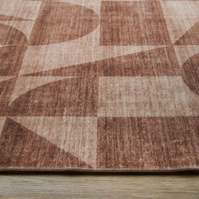 Vivify Milo Brown Washable Rug