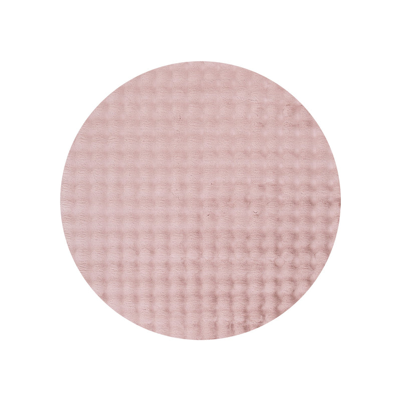 Clarity Washable Rose Pink Round Rug