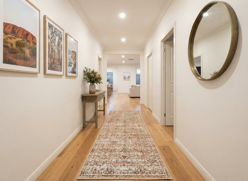 Rich Historical Ivory Runner Rug