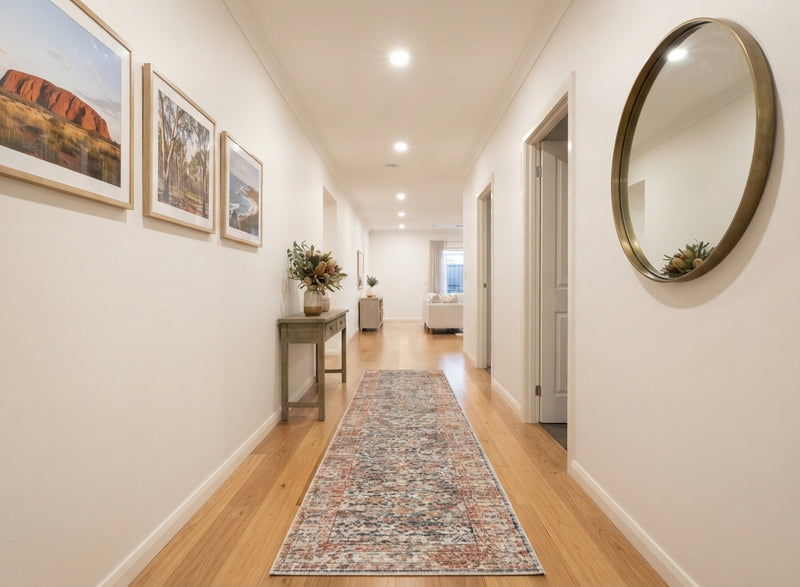 Rich Unique Blue Runner Rug