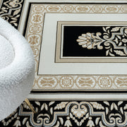 Royal King Black Cream Rug