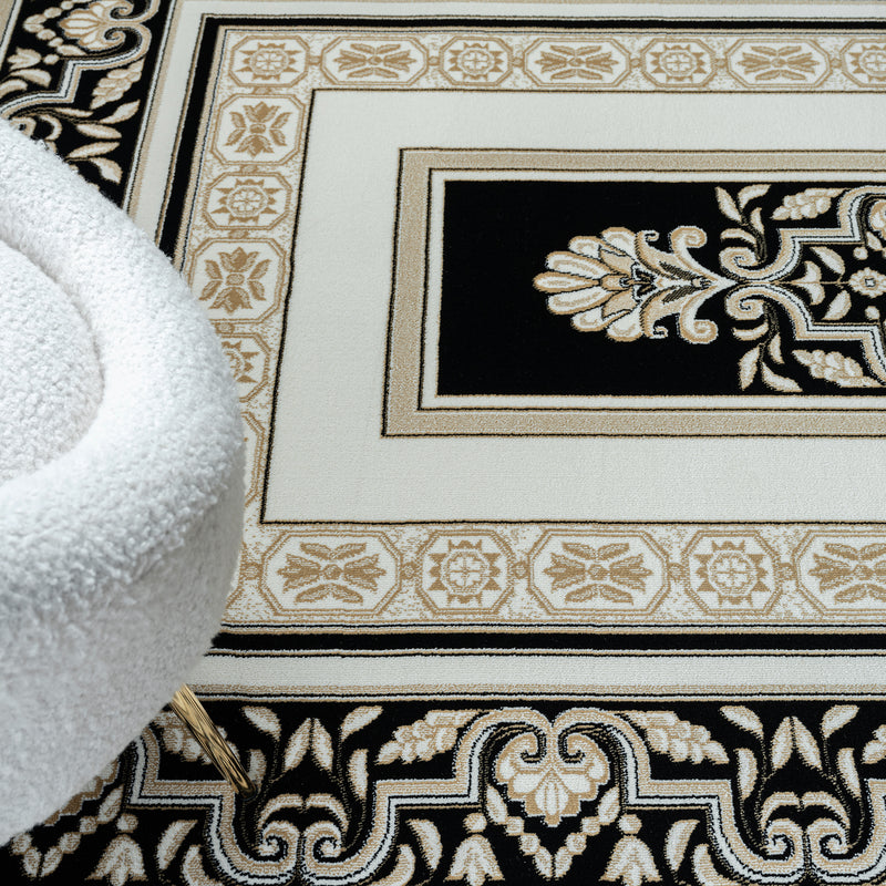 Royal King Black Cream Rug