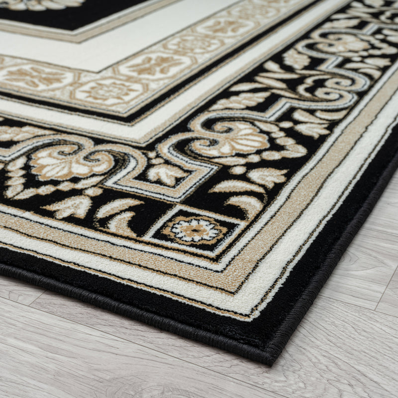 Royal King Black Cream Rug