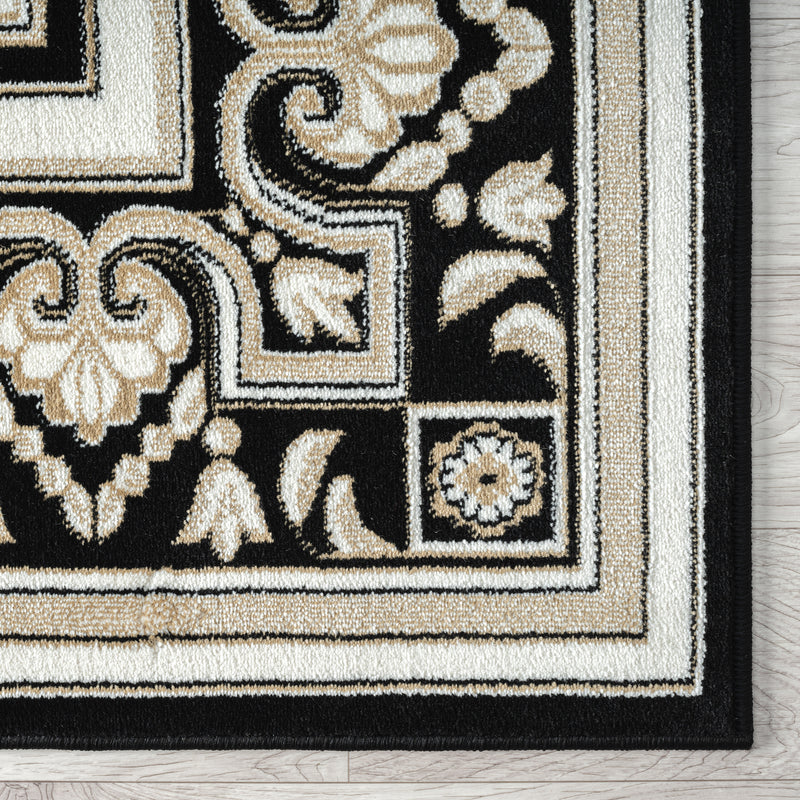Royal King Black Cream Rug