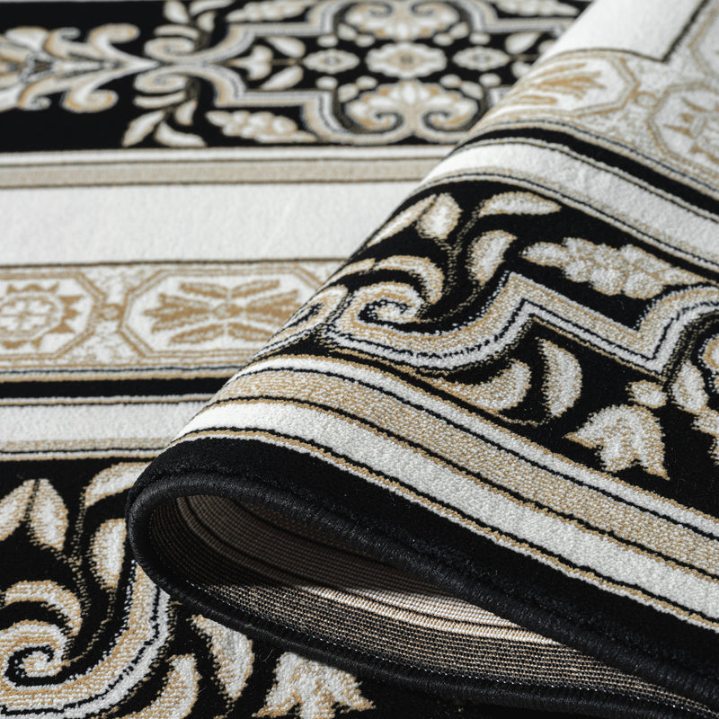 Royal King Black Cream Rug