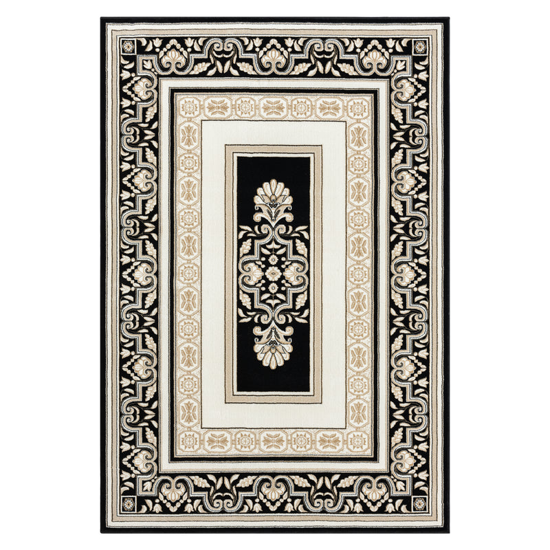 Royal King Black Cream Rug