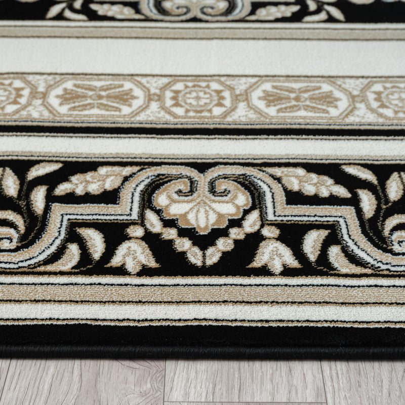 Royal King Black Cream Rug