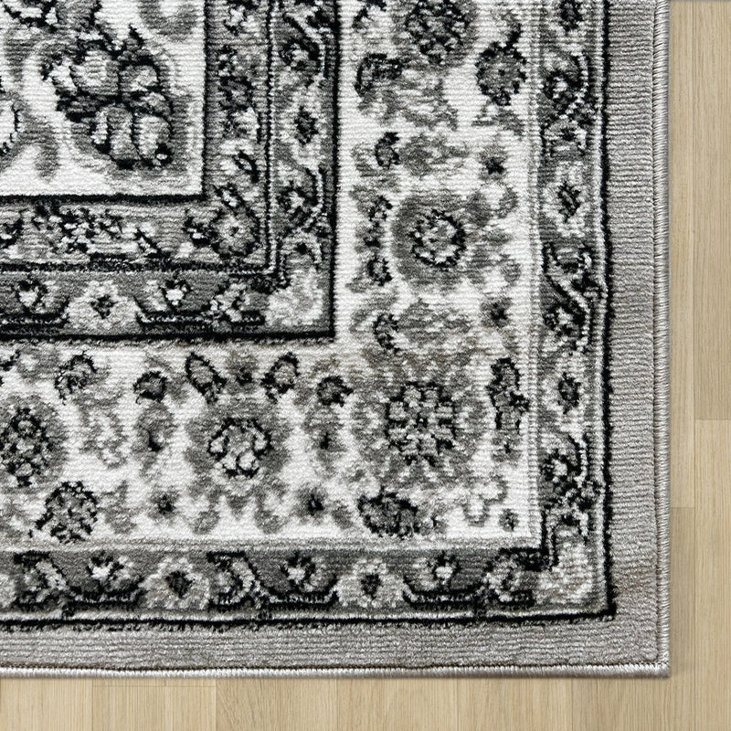 Medori Classic Traditional Grey Rug