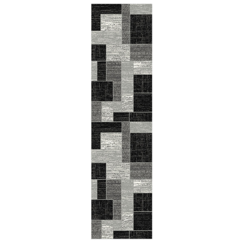 Medori Patch Grey Black Rug