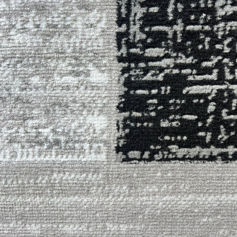 Medori Patch Grey Black Rug