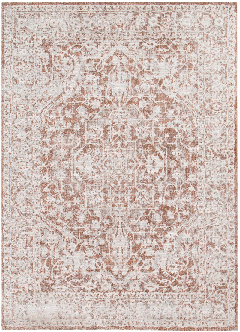 Majestic August Distressed Vintage Beige Rust Rug
