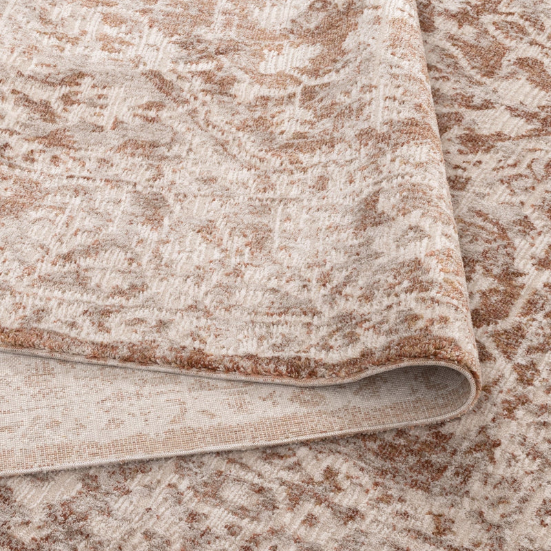 Dignified Distressed Vintage Beige Rust Rug