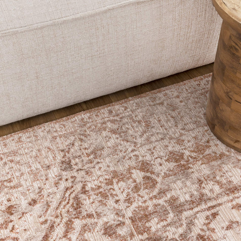 Majestic August Distressed Vintage Beige Rust Rug