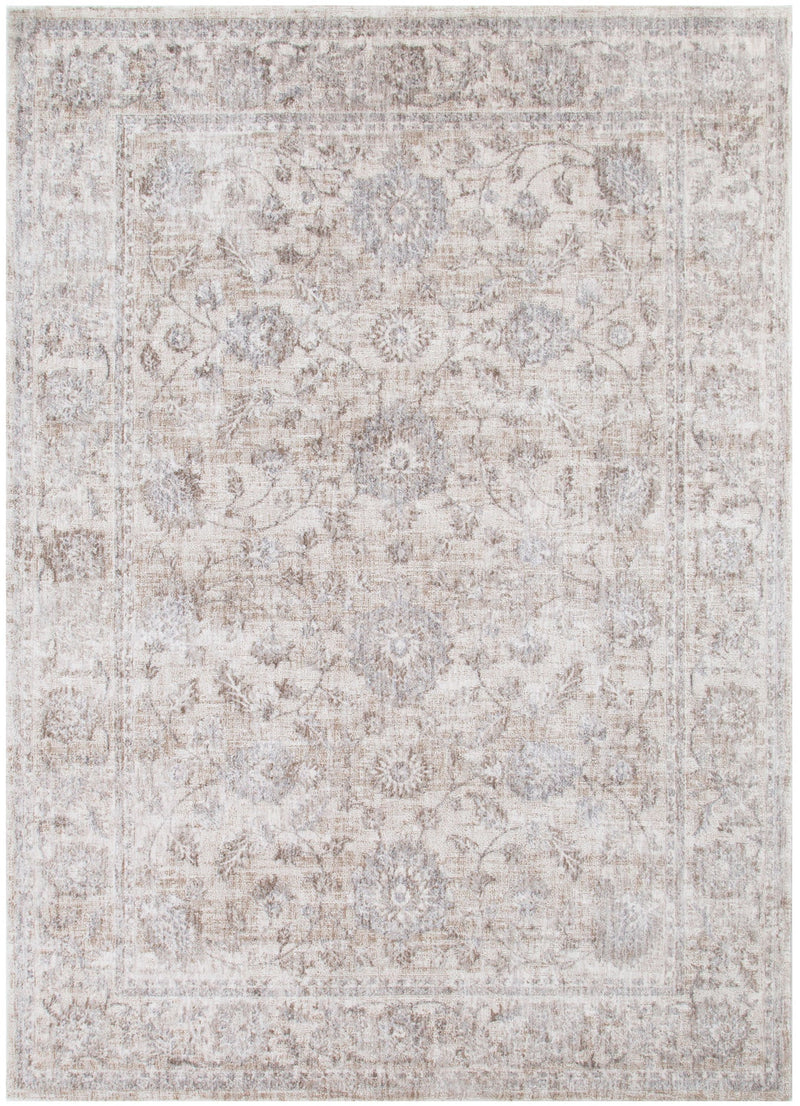 Dignified Transitional Beige Blue Rug