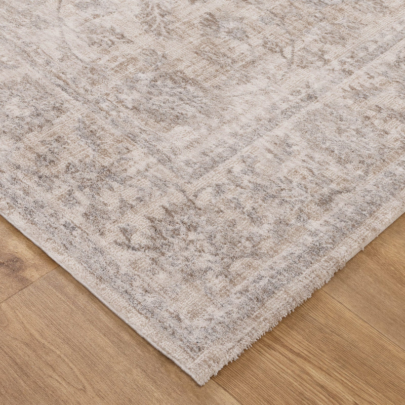 Dignified Transitional Beige Blue Rug