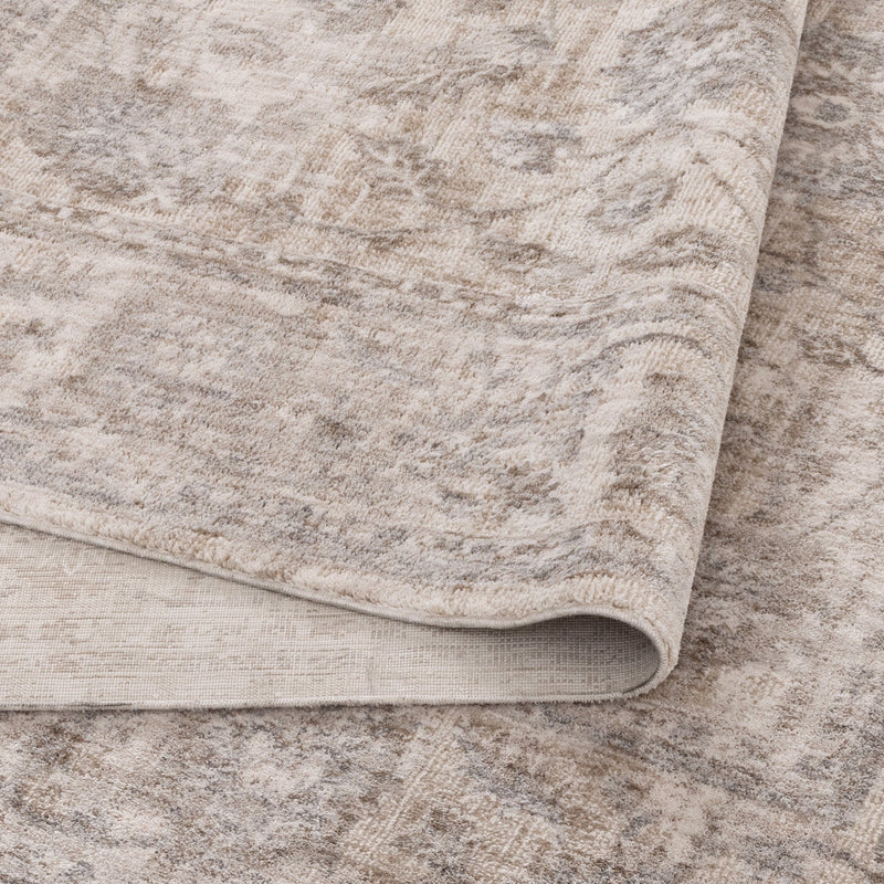 Dignified Transitional Beige Blue Rug