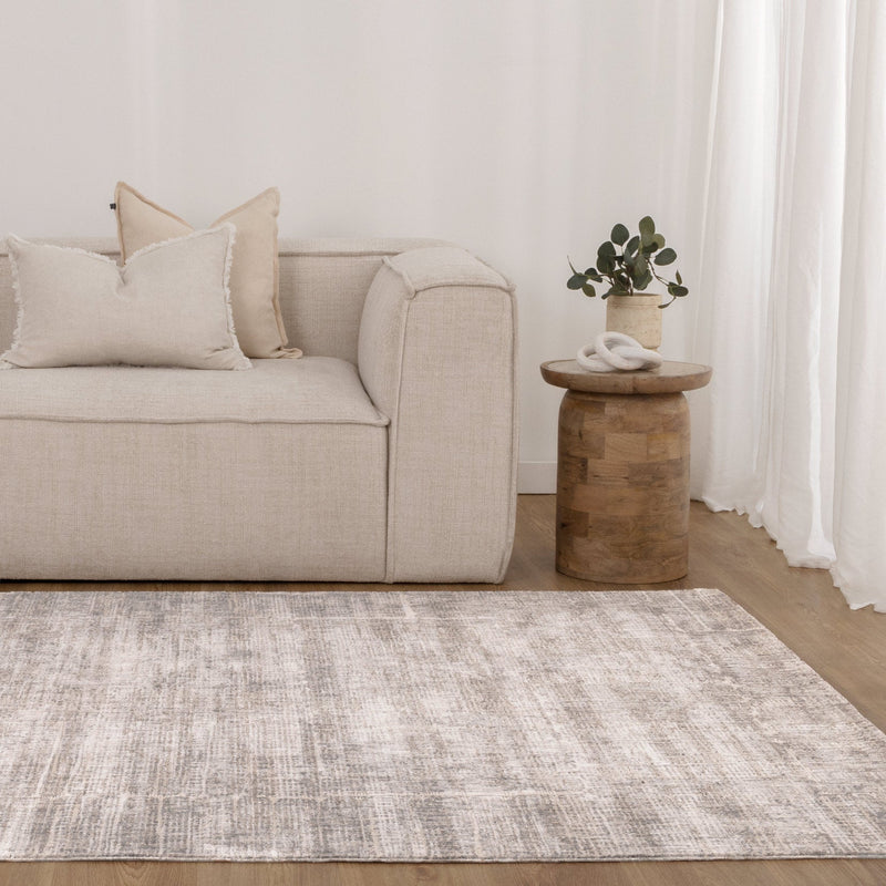 Majestic Stately Abstract Beige Rug