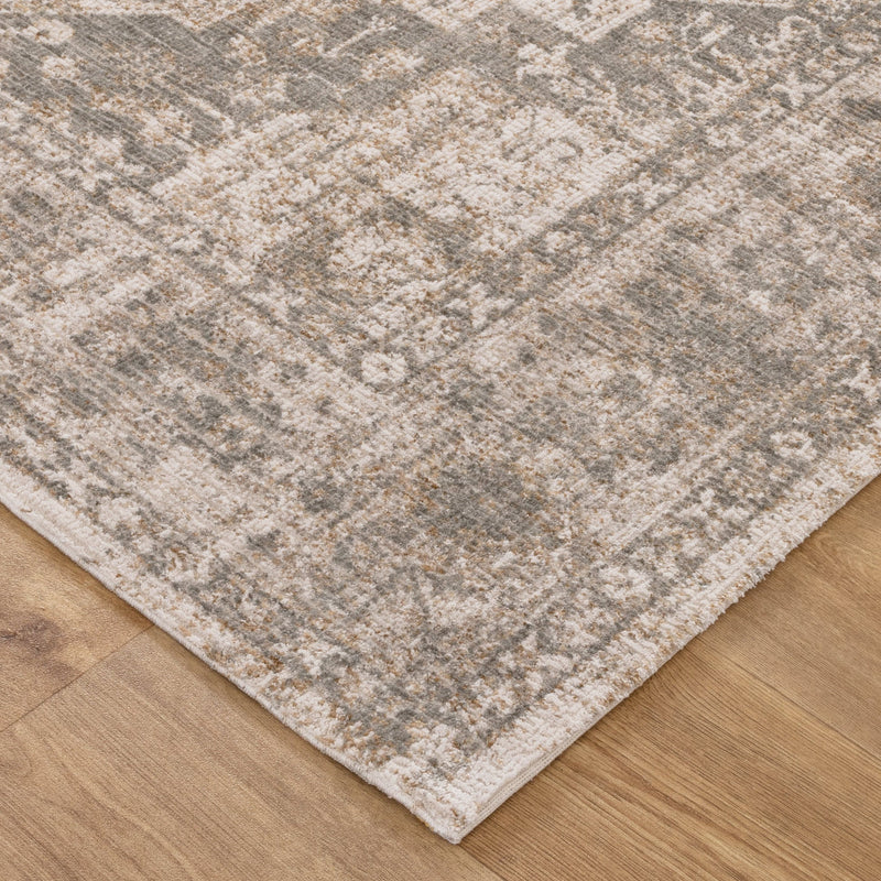 Majestic August Distressed Vintage Cream Olive Rug