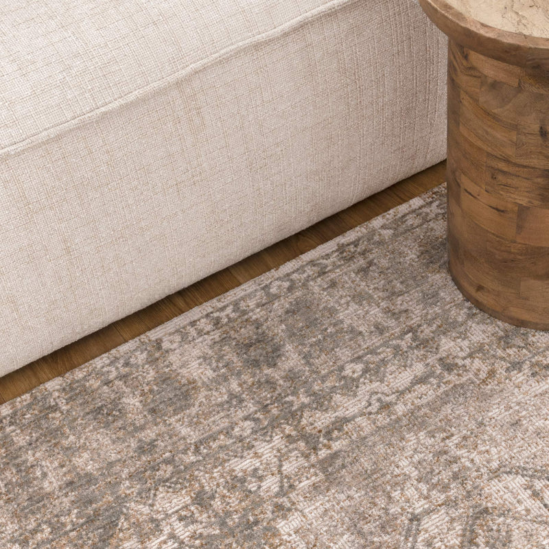 Majestic August Distressed Vintage Cream Olive Rug