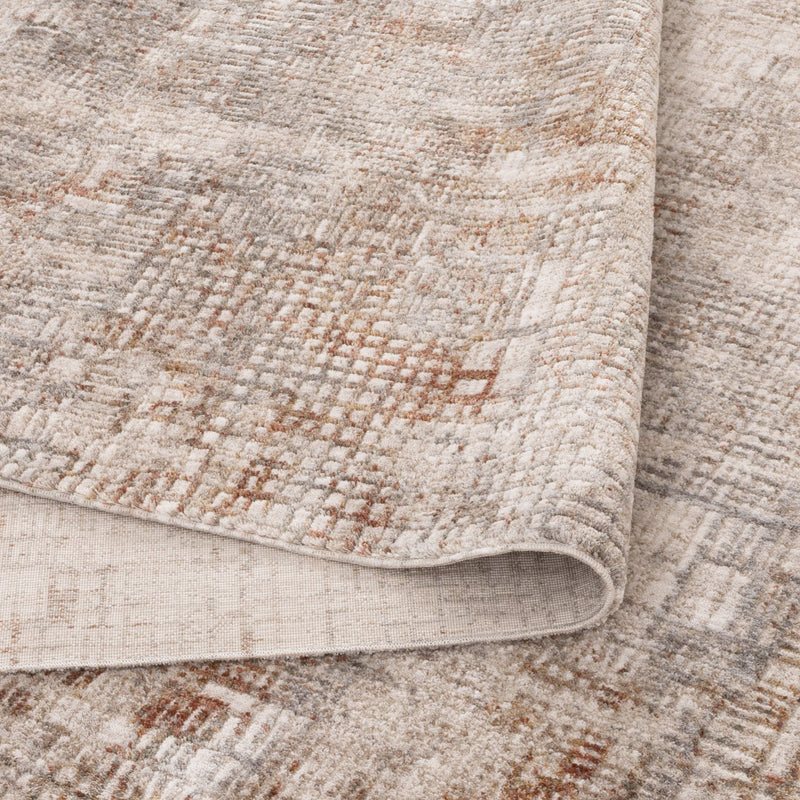 Majestic Lines Abstract Rust Rug