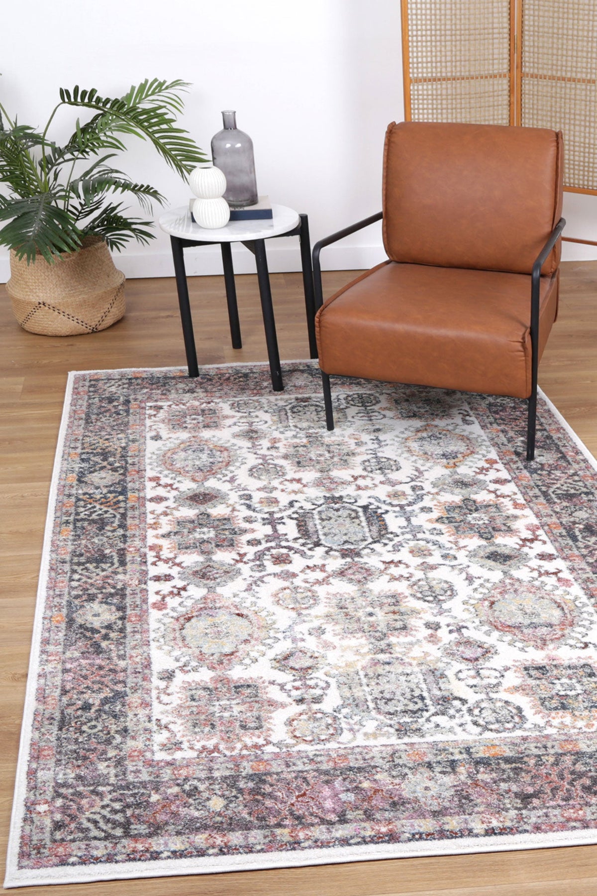 Tradition with a modern distressed edge Rectangle Rug — SydneyRugsOnline