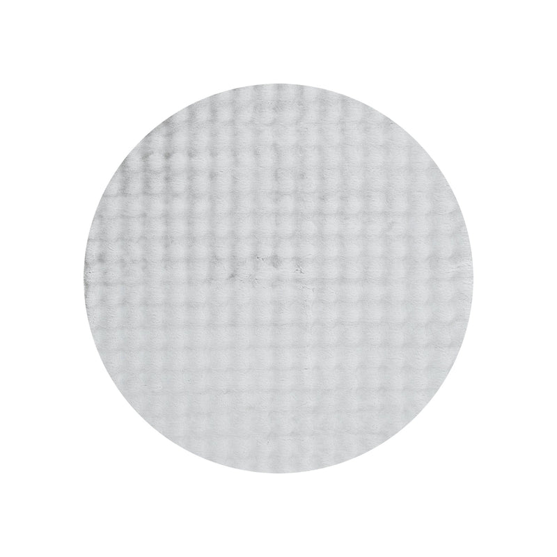 Clarity Washable Silver Round Rug