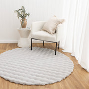 Clarity Washable Silver Round Rug