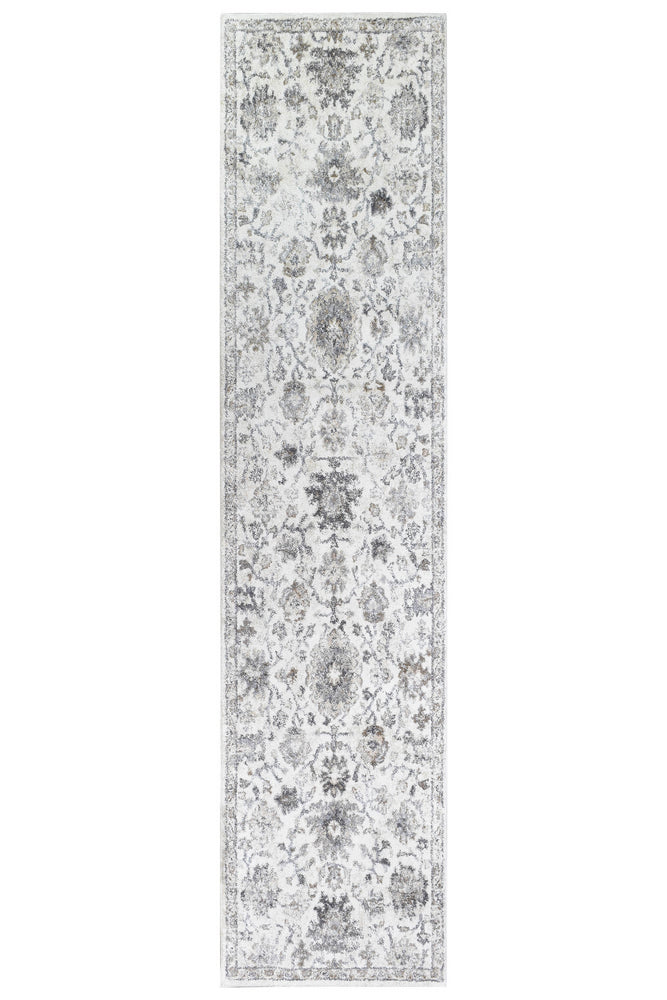 Sophia Pearl Bloom Grey Beige Rug
