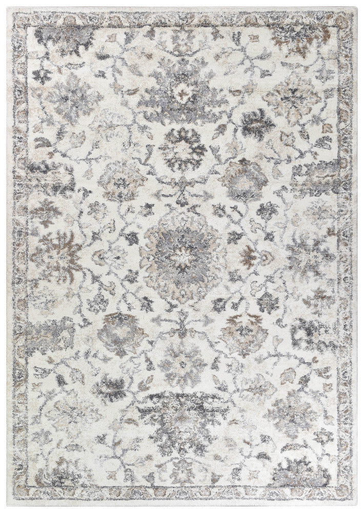 Sophia Pearl Bloom Grey Beige Rug