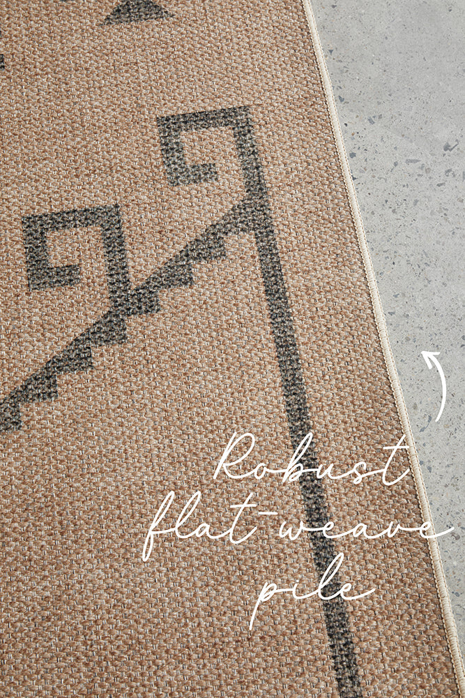 Heliacal Victor Natural Washable Rug